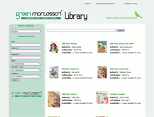 Tablet Screenshot of greenmontessorilibrary.org